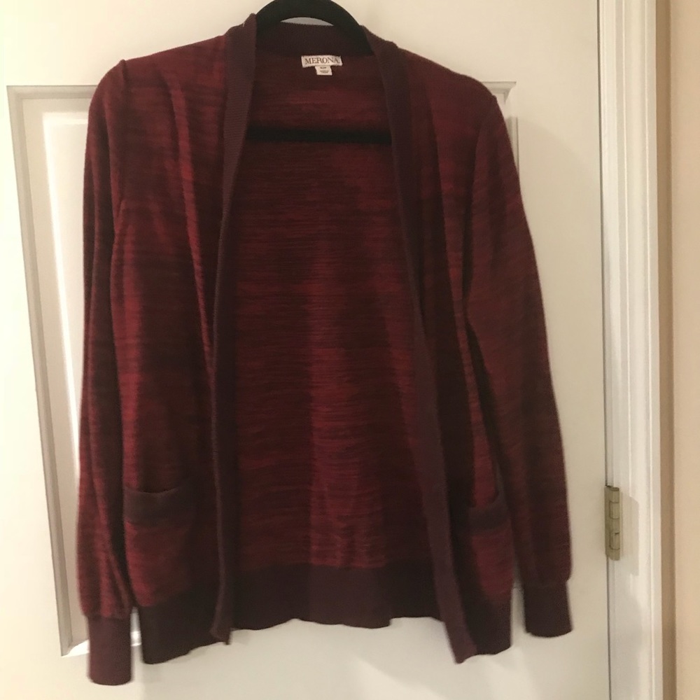 Dark Red Thick Cardigan